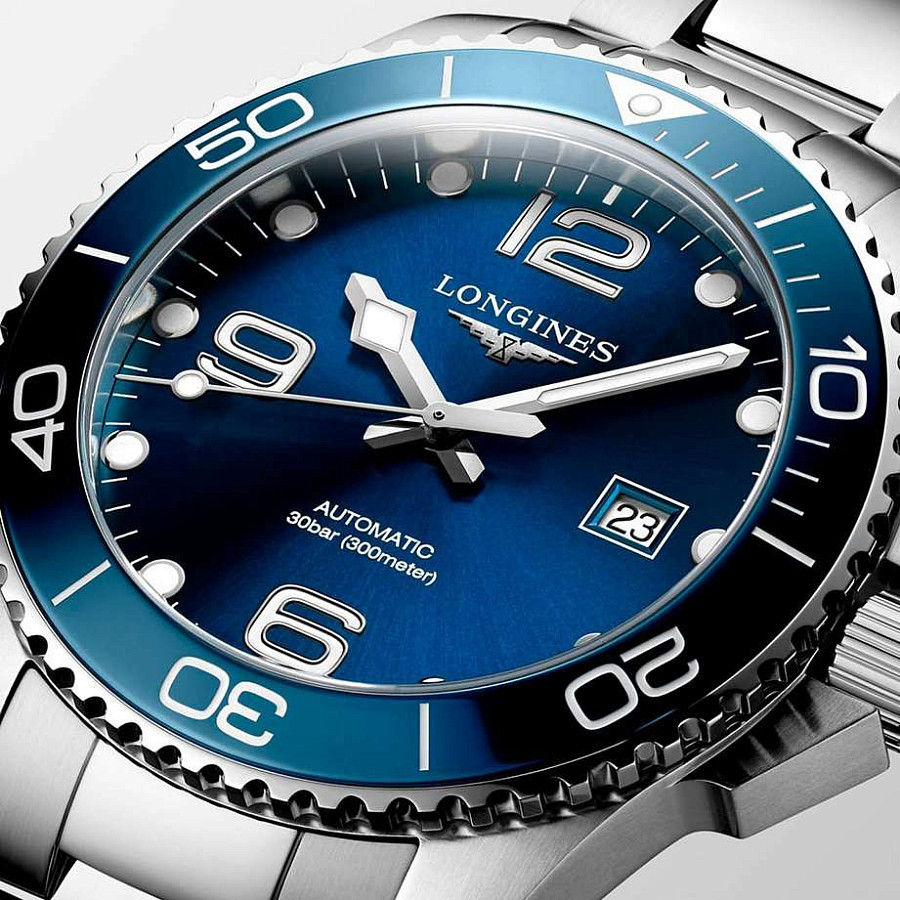 Часы Longines HydroConquest L3.782.4.96.6 — металл сталь керамика, нержавеющая сталь