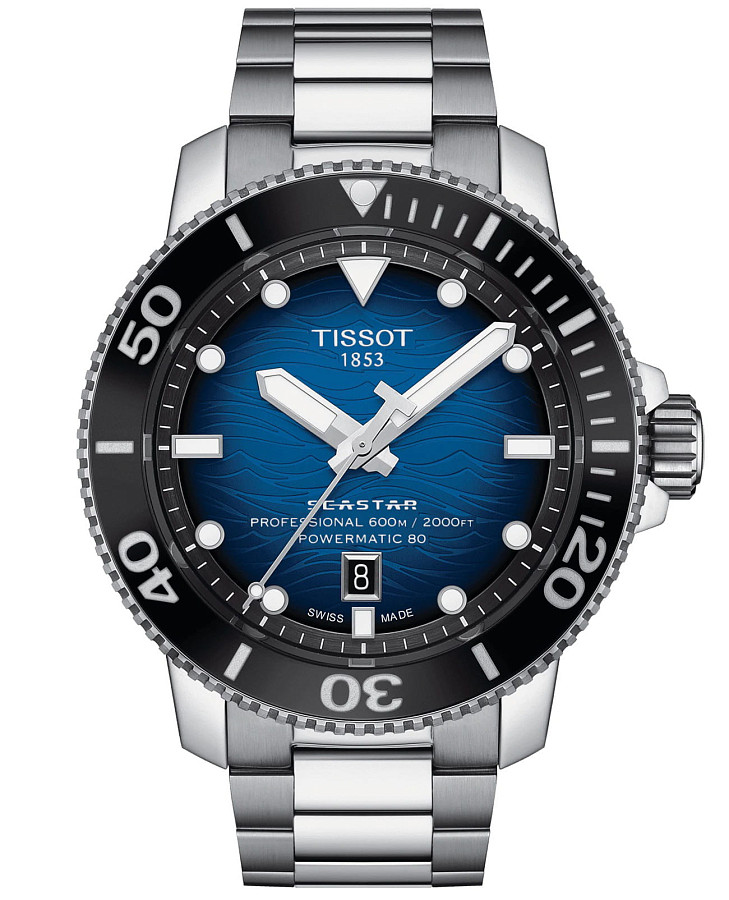 Часы Tissot Seastar 2000 Professional Powermatic 80 T120.607.11.041.01 — мужские, голубой