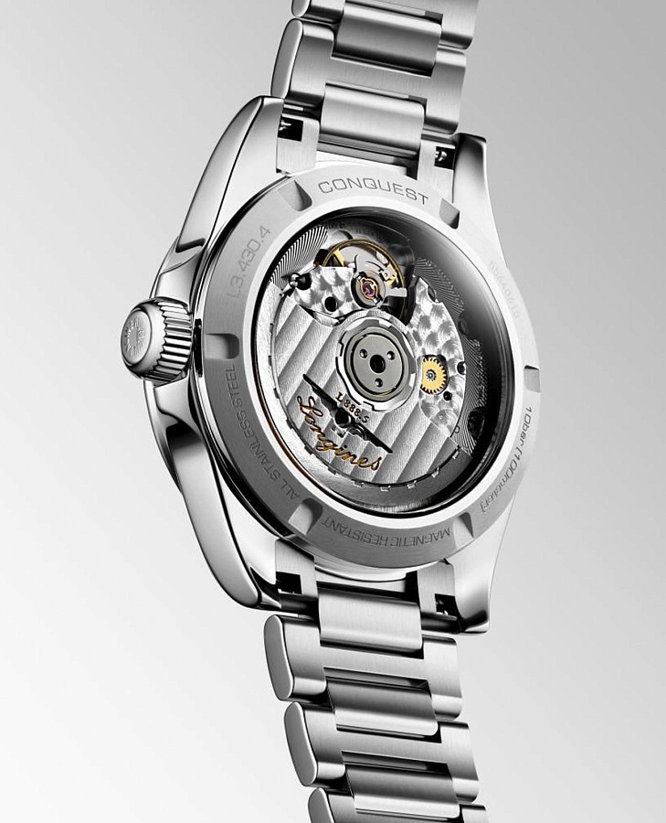 Часы Longines Conquest L3.430.4.62.6 — механические, сталь металл