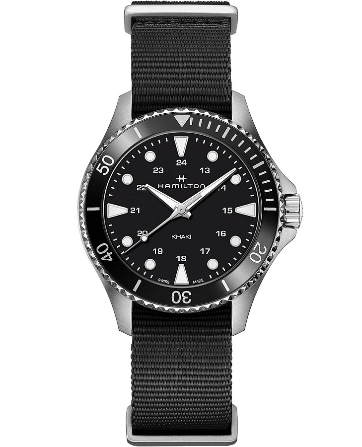 Часы Hamilton Khaki Navy Scuba Quartz H82201931 — мужские, черный