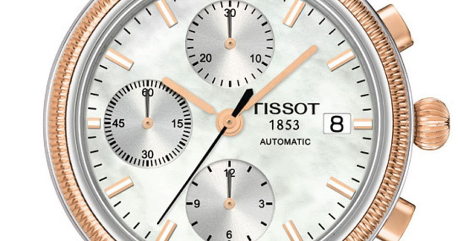Часы Tissot Bridgeport Automatic Valjoux 18K Gold T71.1.478.71 — механические, сталь металл золото