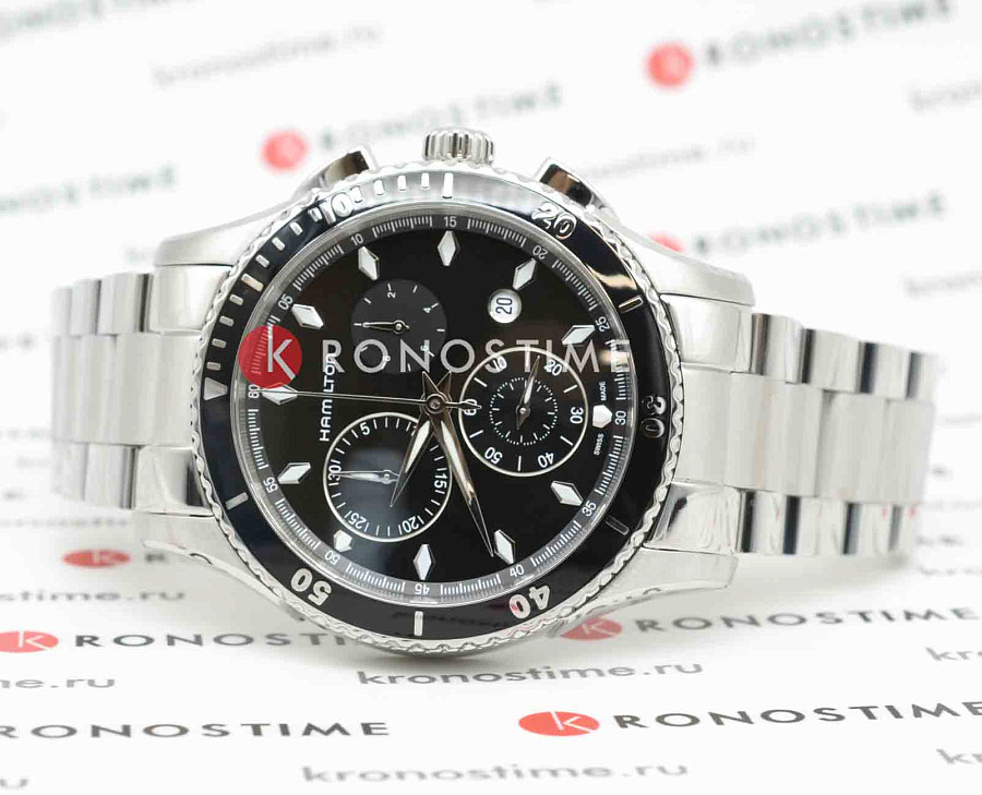 Часы Hamilton Jazzmaster Seaview Chrono Quartz H37512131 — кварцевые, сталь