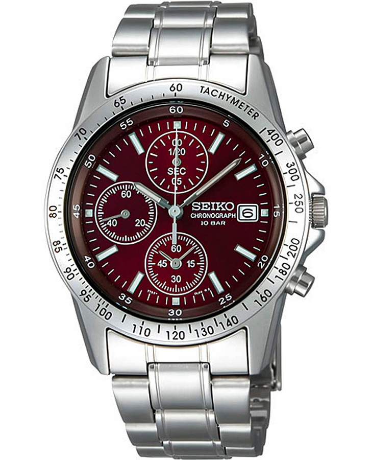 Часы Seiko Spirit Chronograph SBTQ045 — мужские, красный