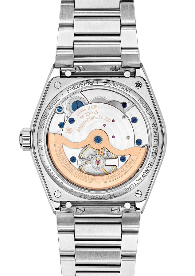 Часы Frederique Constant Highlife Worldtimer Manufacture FC-718N4NH6B — металл сталь, Швейцария