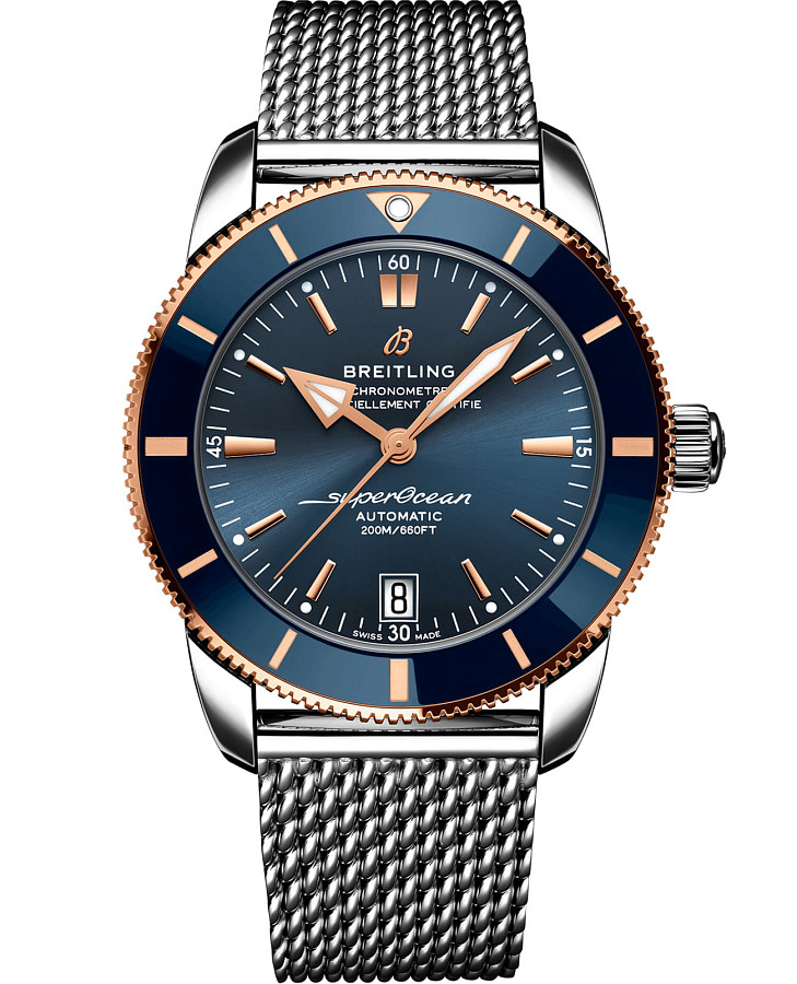 Часы Breitling Superocean Heritage B20 Automatic 42 UB2010161C1A1 — мужские, синий