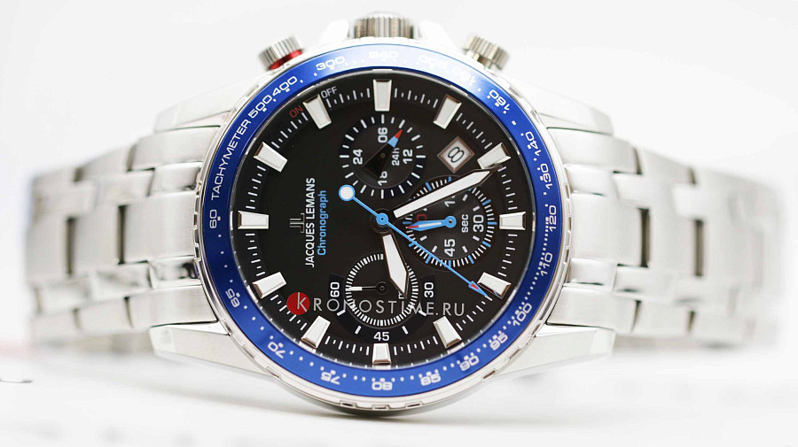 Часы Jacques Lemans Sport 1-2099E — черный, металл сталь
