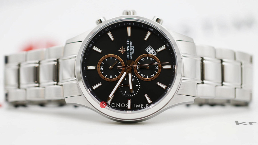 Часы Greenwich Navigator GW 053.10.30 — сталь металл, Англия
