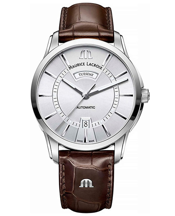 Часы Maurice Lacroix Pontos Day Date PT6358-SS001-130-1 — мужские, серебристый