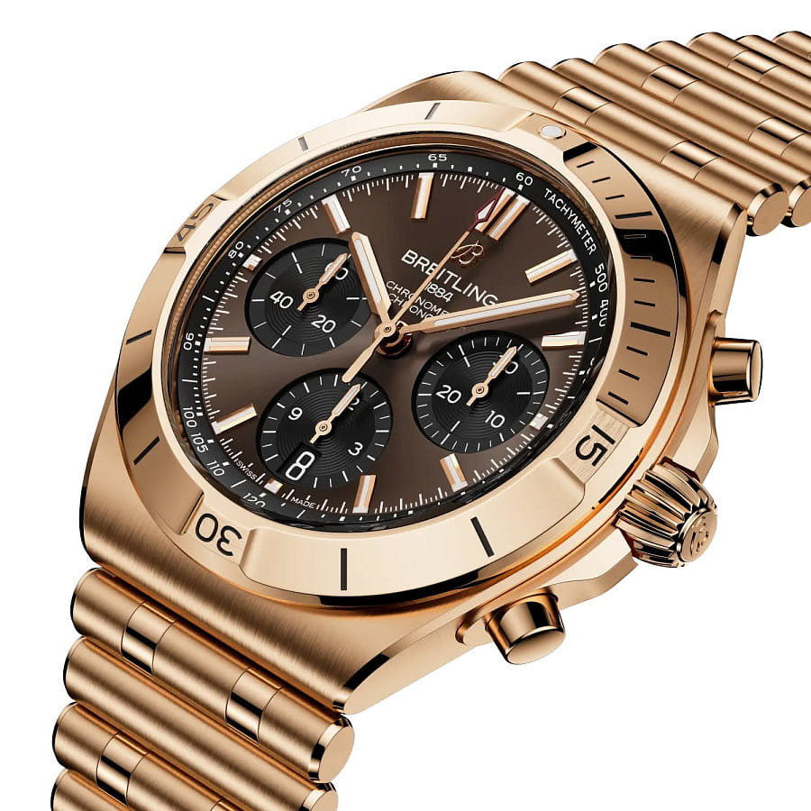 Часы Breitling Chronomat B01 Chronograph 42 mm RB0158101Q1R1 — механические, золото