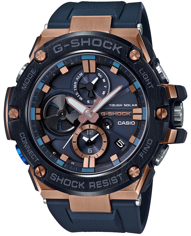Часы Casio G-Shock GST-B100G-2A — мужские, синий