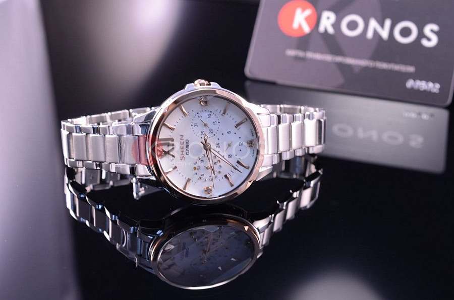 Часы Casio Sheen SHE-3056SG-7A — кварцевые, сталь