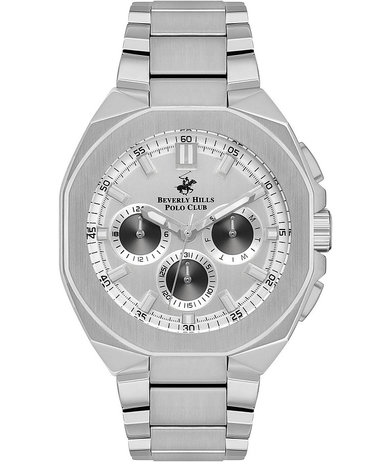 Часы Beverly Hills Polo Club BP3537X.330 — мужские, серебристый