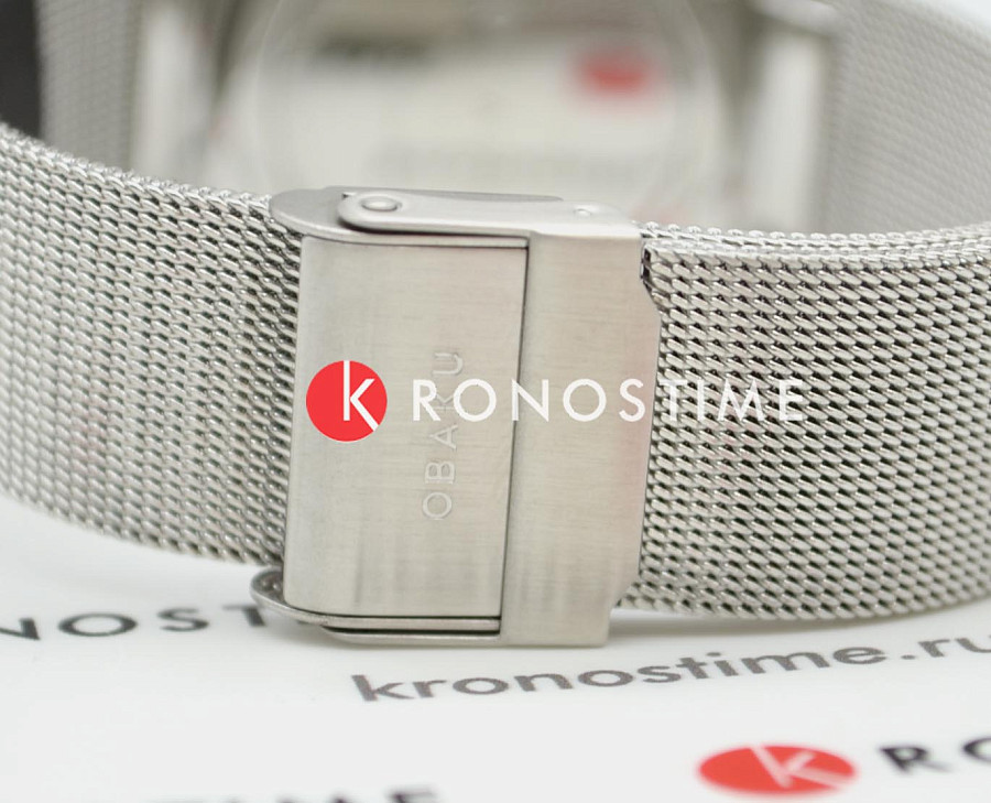 Часы Obaku Mesh V285LECWMC — белый, сталь металл