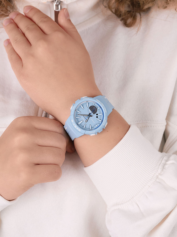 Часы Casio Baby-G Step Tracker BGS-100RT-2A — кварцевые, пластик