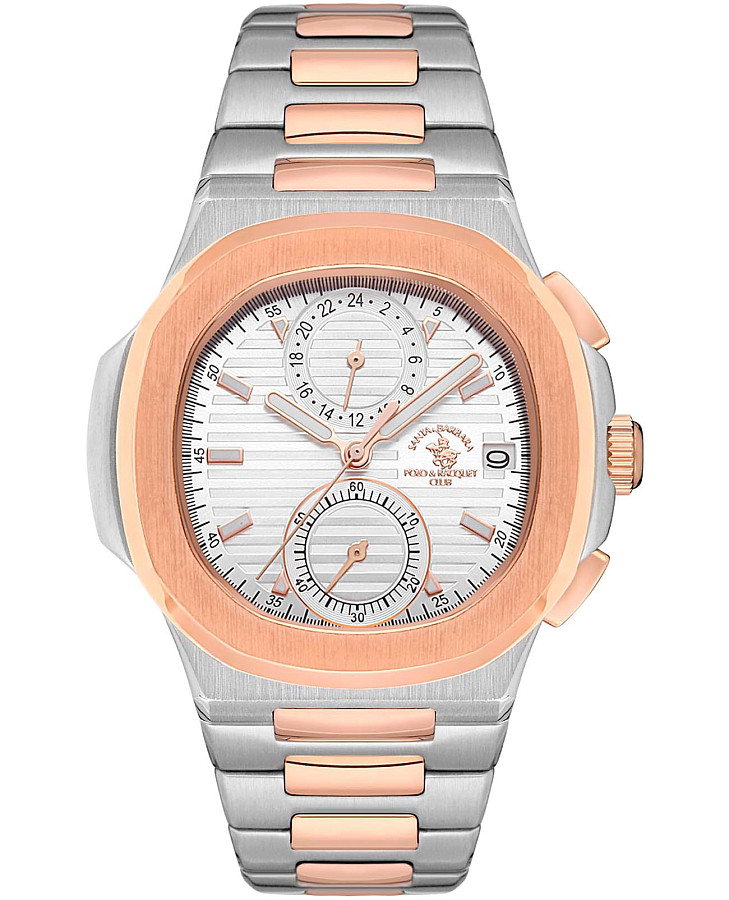 Часы Santa Barbara Polo & Racquet Club Luxury SB.4.1009-5 — мужские, серебристый