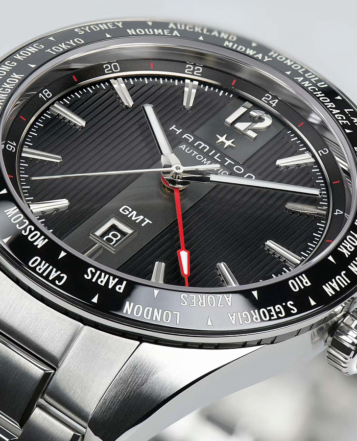 Часы Hamilton Broadway GMT Limited Edition H43725131 — нержавеющая сталь, мужские