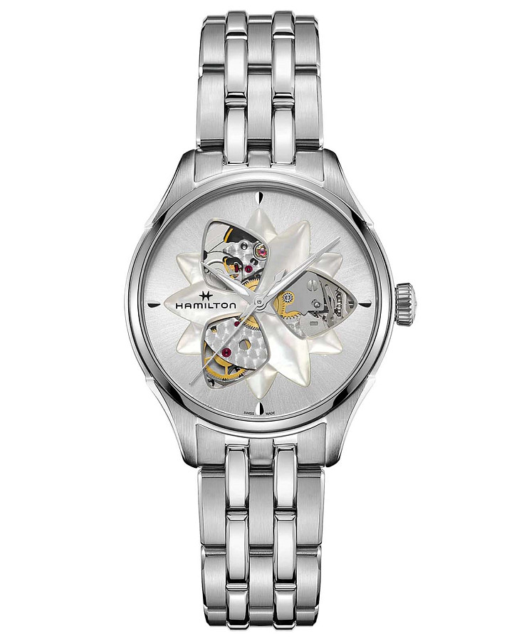 Часы Hamilton Jazzmaster Open Heart Lady Auto H32115191 — женские, перламутровый
