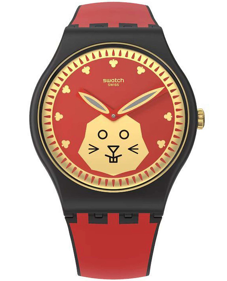 Часы Swatch New Gent Bioceramic Standard SO32Z107 — женские, красный