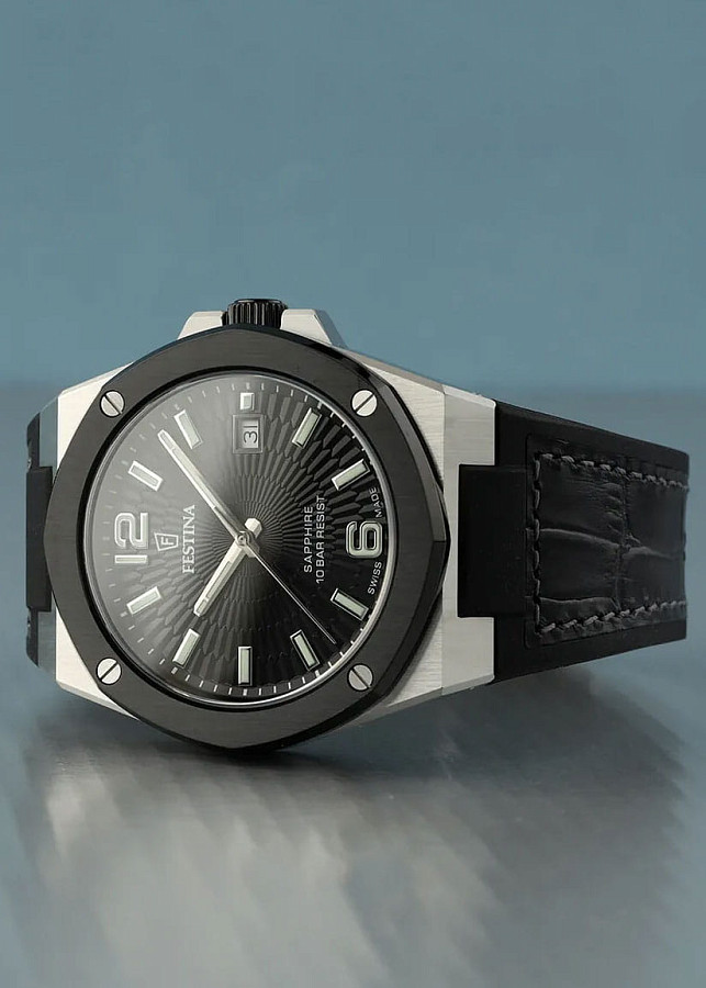 Часы Festina Swiss Made F22001/4 — кварцевые, сталь металл