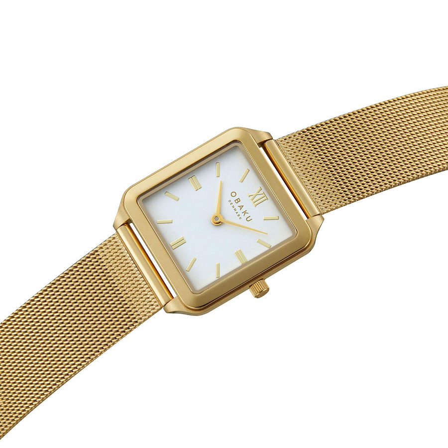 Часы Obaku Ultra Slim V309LXGWMG — металл сталь, Дания