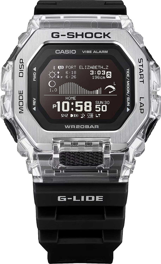 Часы Casio G-SHOCK GBX-100S-1 — электронные, пластик сталь