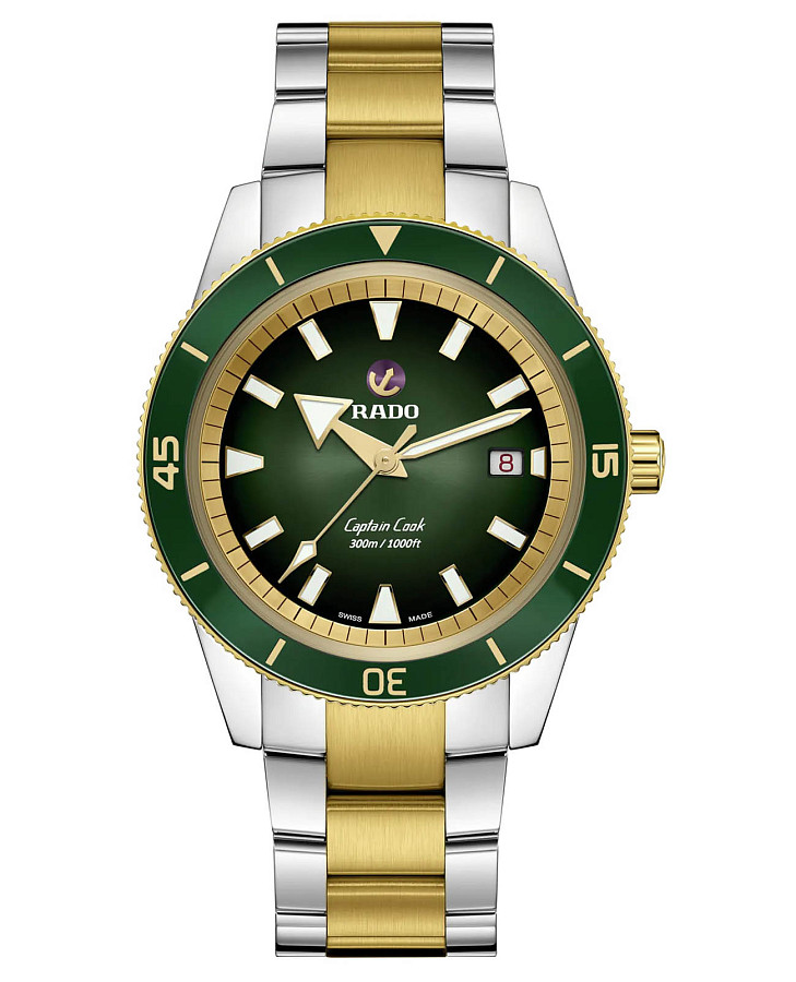 Часы Rado Captain Cook Automatic R32138303 — мужские, зеленый