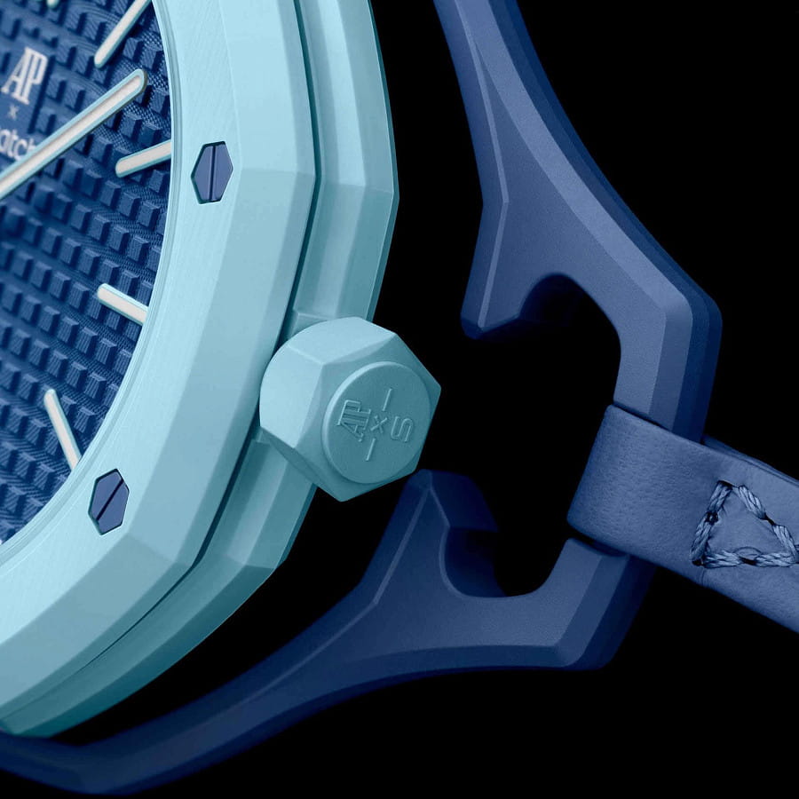 Часы Audemars Piguet x Swatch Royal Pop Lan Ba SSX03L100N — кожаный, женские