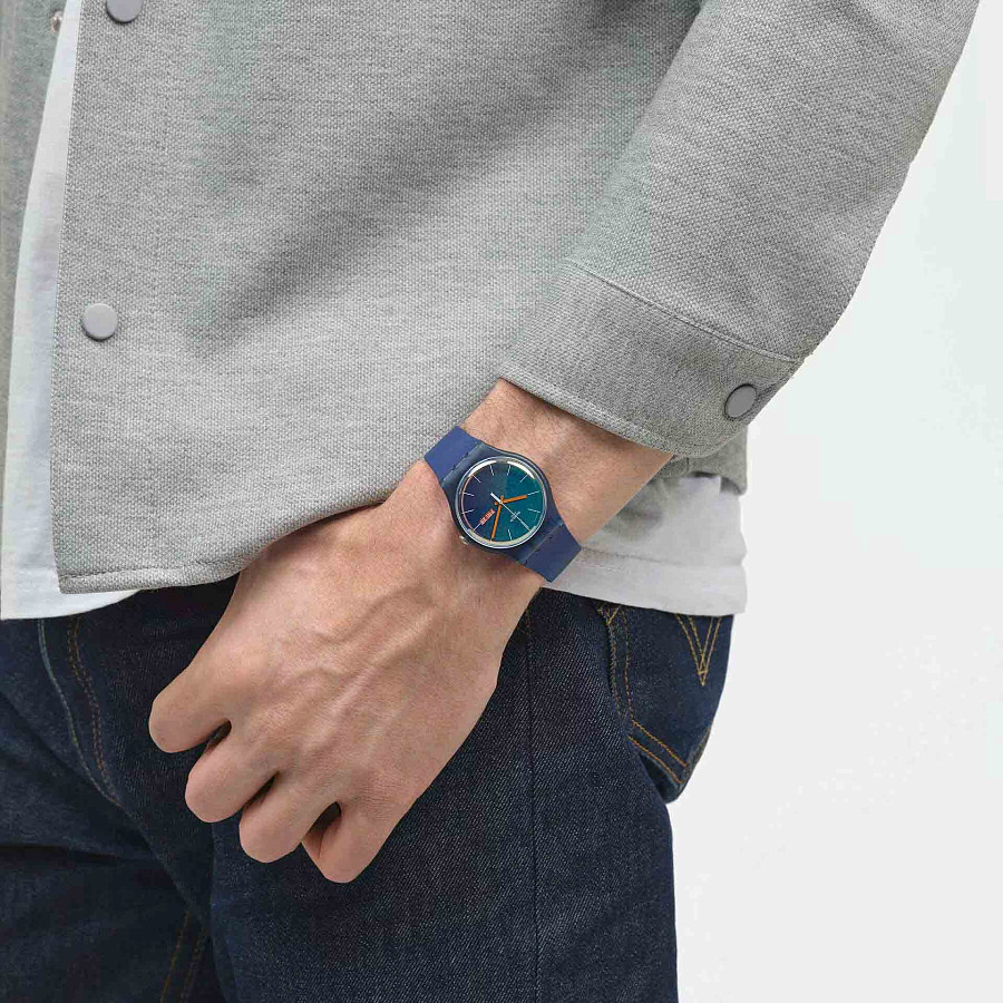 Часы Swatch New Gent Biosourced SO29N708 — силикон, мужские