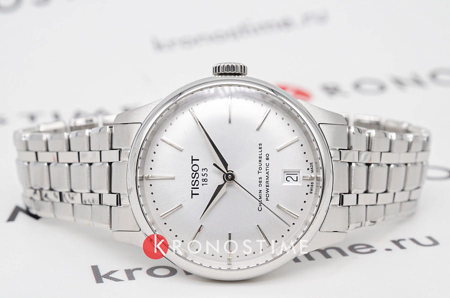 Часы Tissot Chemin des Tourelles Powermatic 80 T139.207.11.031.00 — механические, сталь металл