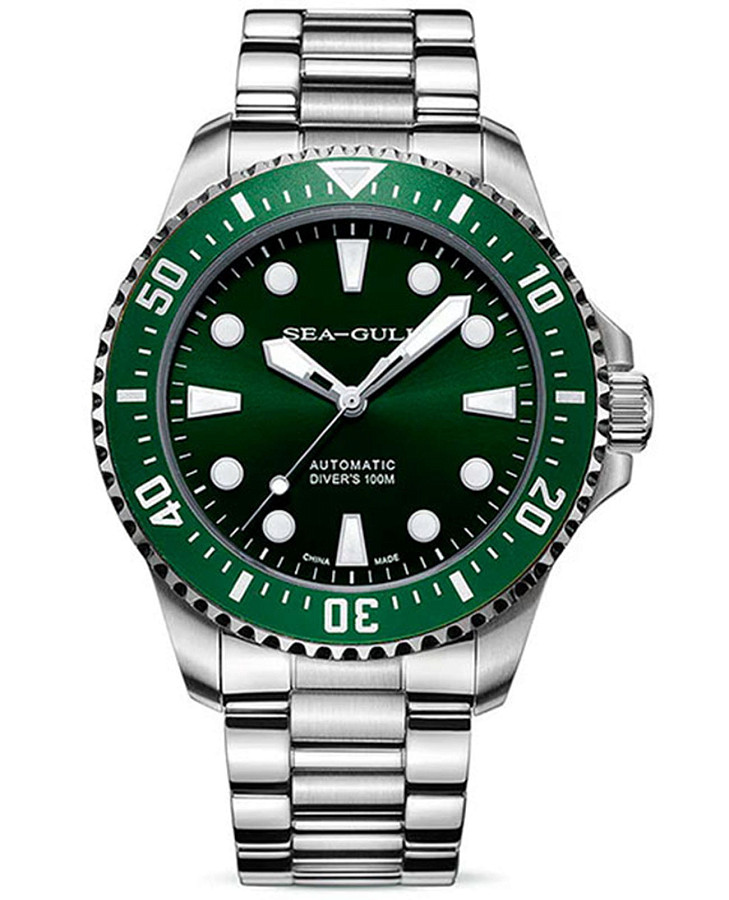 Часы Seagull Ocean Star 815.97.6105 — мужские, зеленый