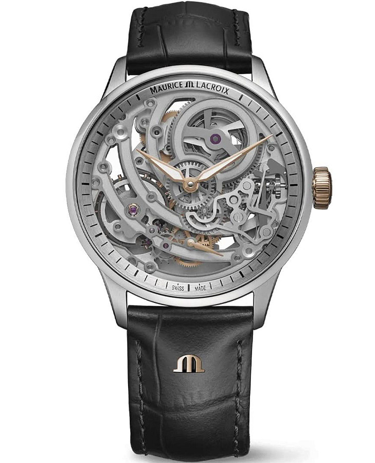 Часы Maurice Lacroix 1975 Master Skeleton 758108-S1S12-002-3 — мужские, серебристый