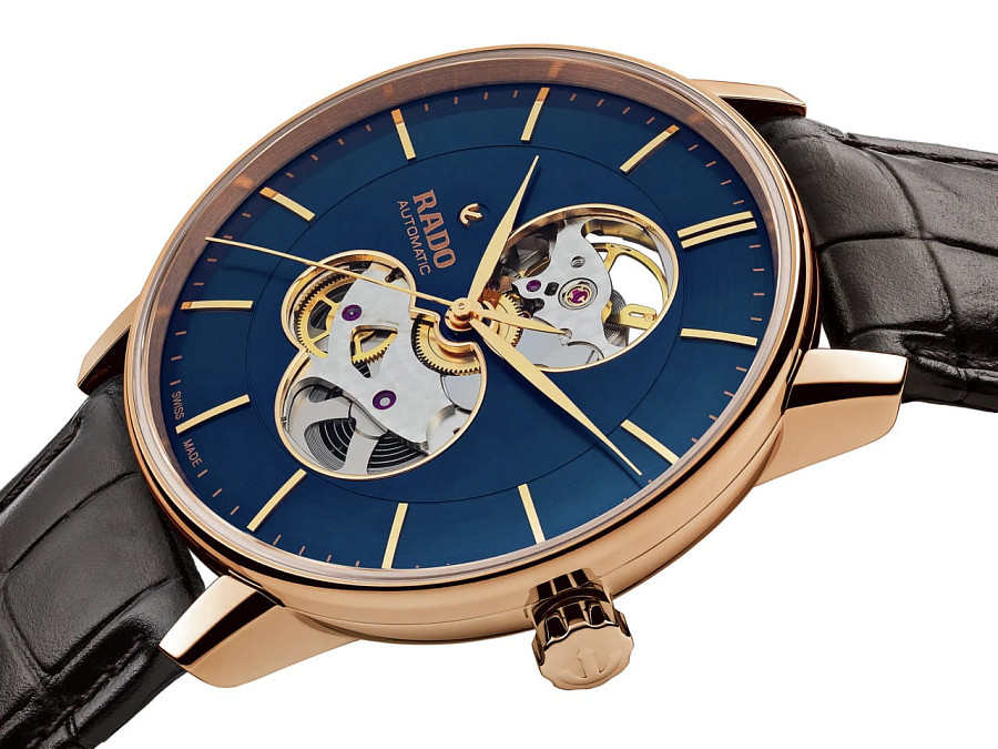 Часы Rado Coupole Classic Open Heart Automatic R22895215 — мужские, кожаный