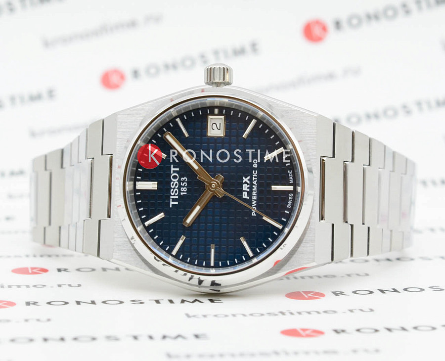 Часы Tissot PRX Powermatic 80 T137.207.11.041.00 — механические, сталь металл