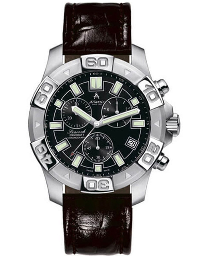 Часы Atlantic Searock Chronograph 87470.41.61 — мужские, черный