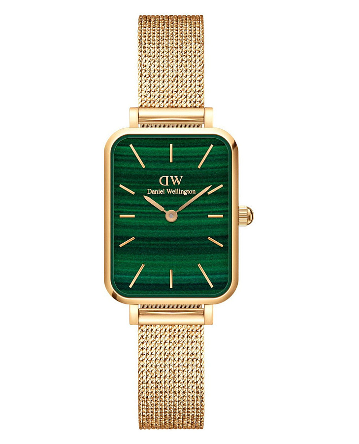 Часы Daniel Wellington Quadro Pressed Evergold DW00100561 — женские, зеленый