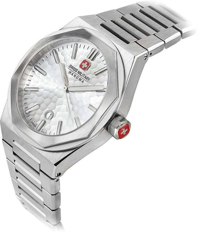 Часы Swiss Military Hanowa Octon Hammered SMWGH2101904 — мужские, нержавеющая сталь