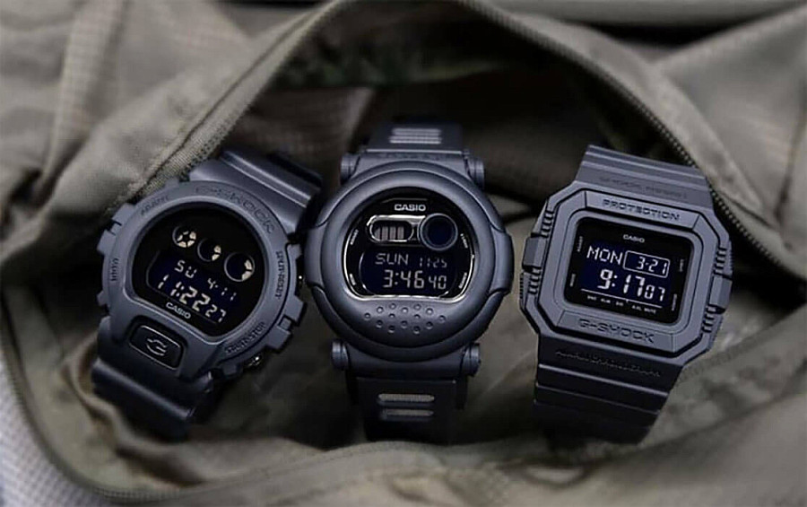 Часы Casio G-Shock DW-D5500BB-1 — электронные, Япония, мужские