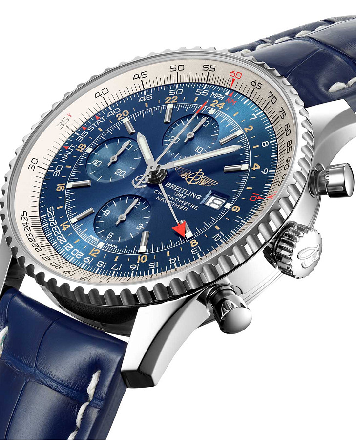 Часы Breitling Navitimer Chronograph GMT 46 A24322121C1P1 — сталь металл, Швейцария