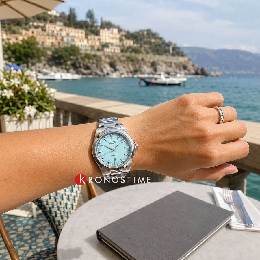 Часы Longines Conquest 30 mm L3.350.4.92.6 — голубой, сталь металл