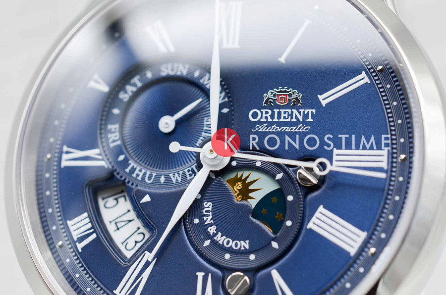 Часы Orient Sun & Moon Classic RA-AK0004J — кожаный, мужские