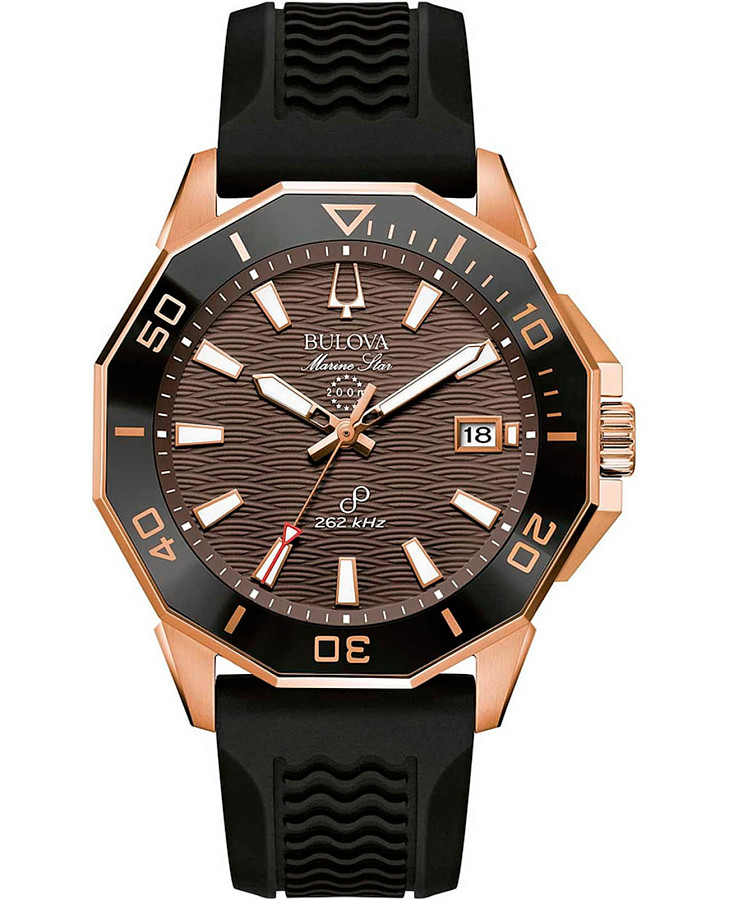 Часы Bulova Marine Star 98B421 — мужские, черный