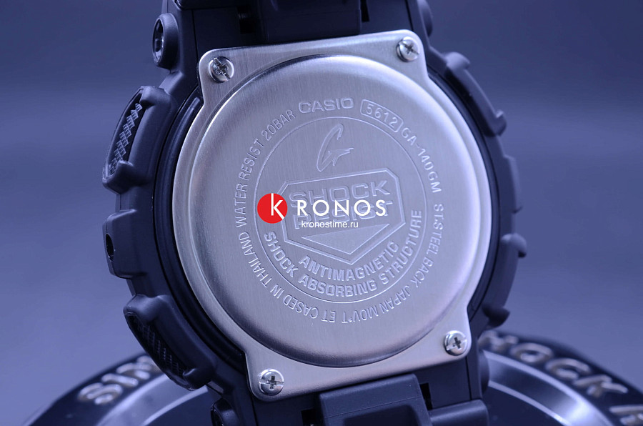 Часы Casio G-Shock GA-140GM-1A1 — мужские, пластик