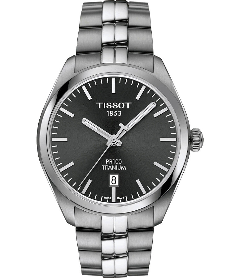 Часы Tissot PR 100 Titanium Quartz T101.410.44.061.00 — мужские, серый