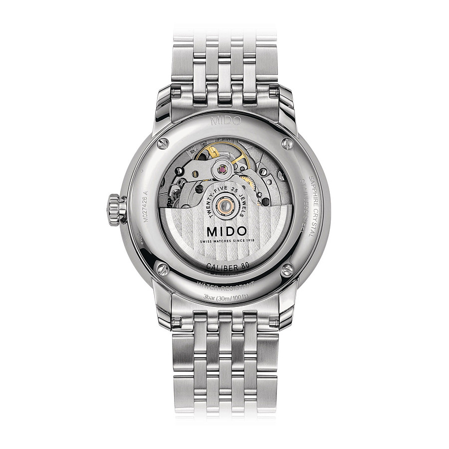 Часы Mido Baroncelli Big Date M027.426.11.088.00 — механические, металл сталь
