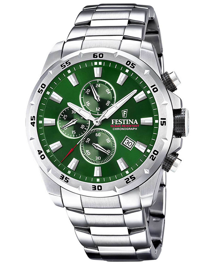 Часы Festina Chrono Sport F20463/3 — мужские, зеленый