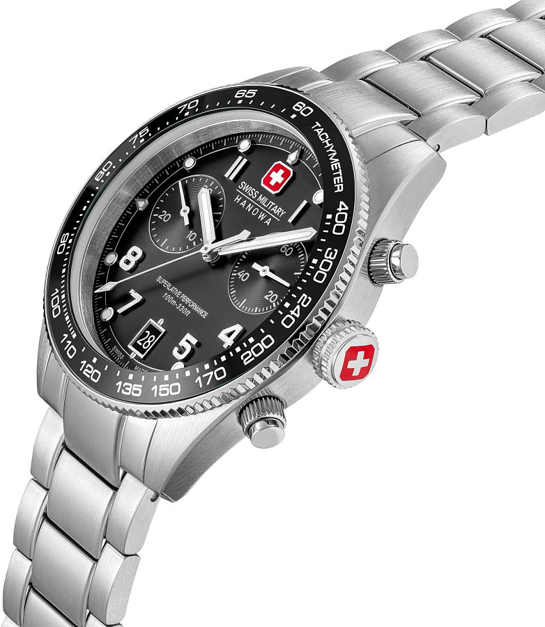 Часы Swiss Military Hanowa Spitfire SMWGI0007701 — кварцевые, сталь металл