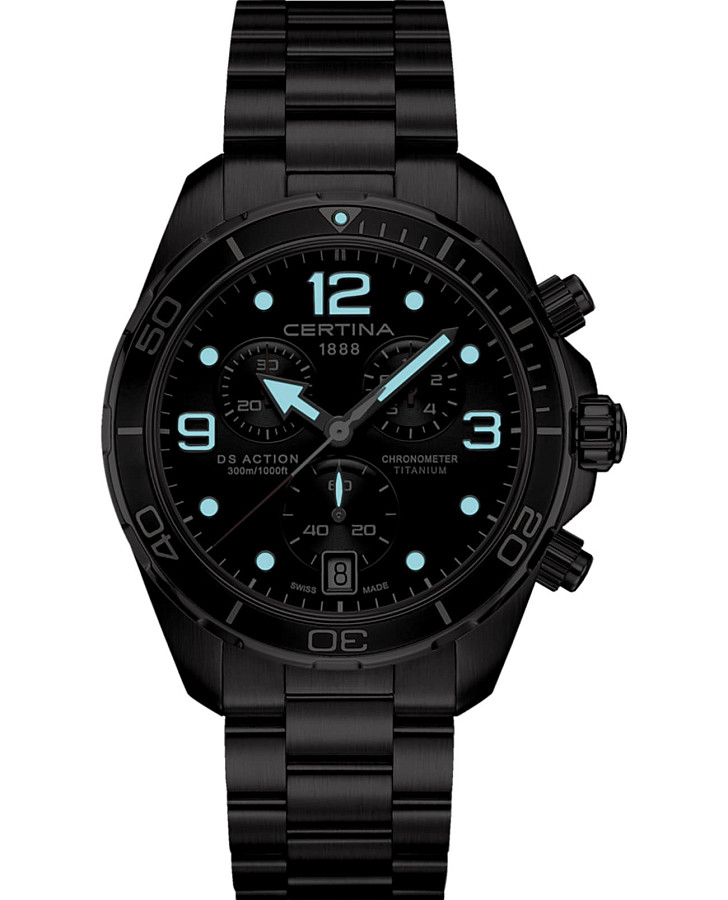 Часы Certina DS Action Chrono COSC C032.434.44.087.00 — мужские, титановый