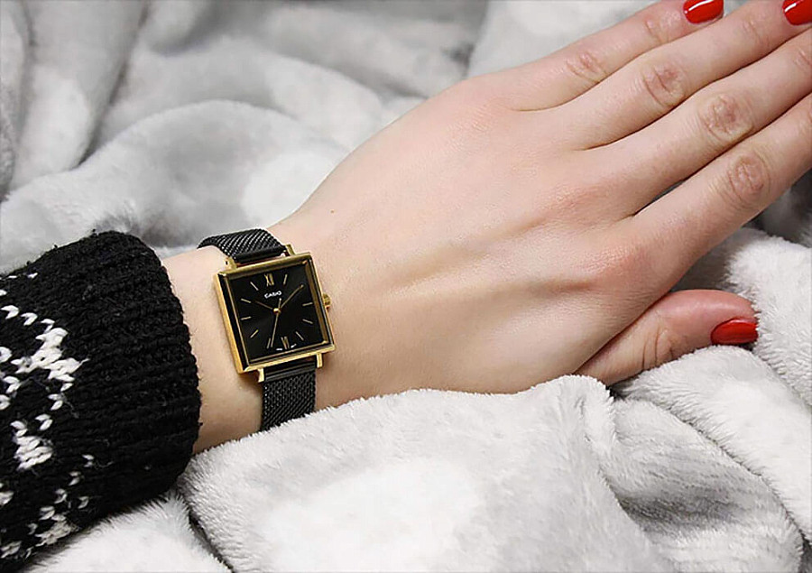 Часы Casio Collection LTP-E155MGB-1BEF — сталь с ip покрытием, женские