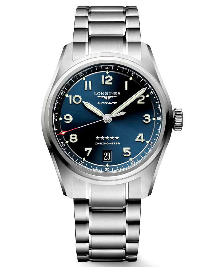 Часы Longines Spirit L3.410.4.93.6 — мужские, серебристый