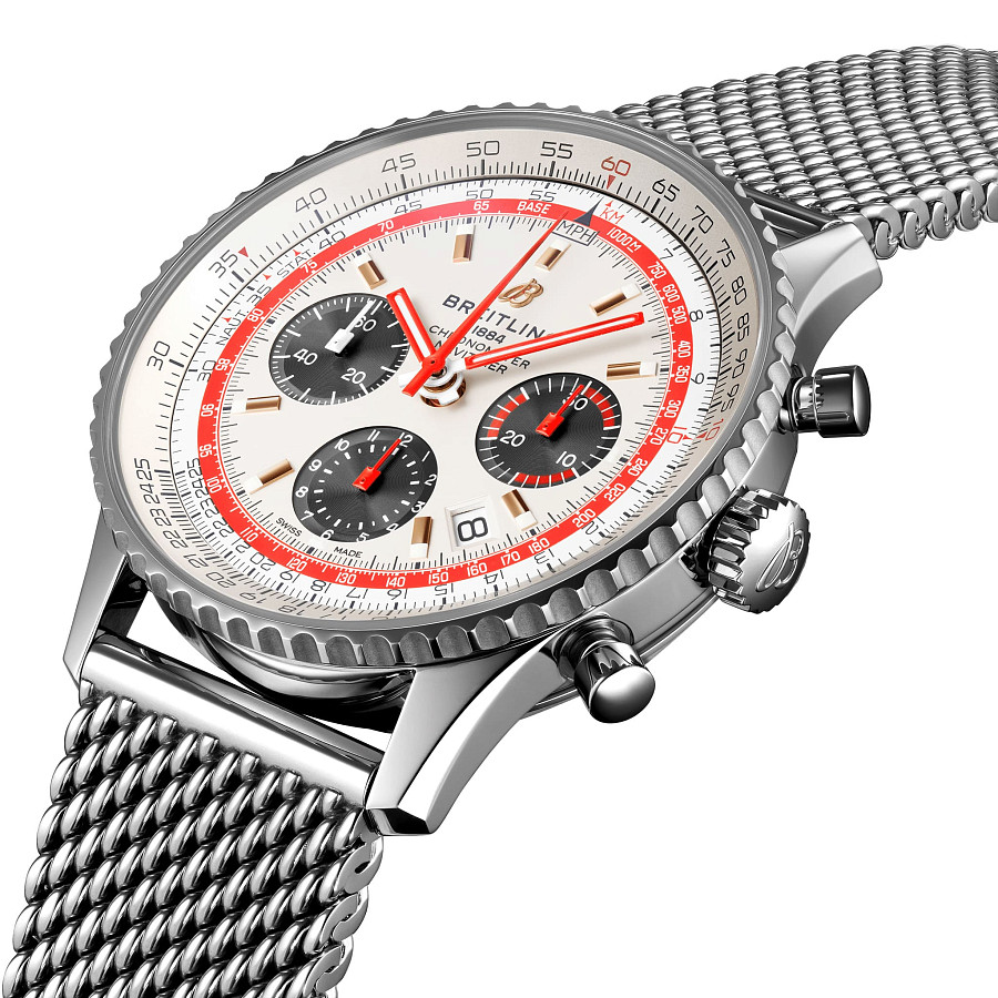 Часы Breitling Navitimer B01 Chronograph 43 TWA AB01219A1G1A1 — механические, сталь металл